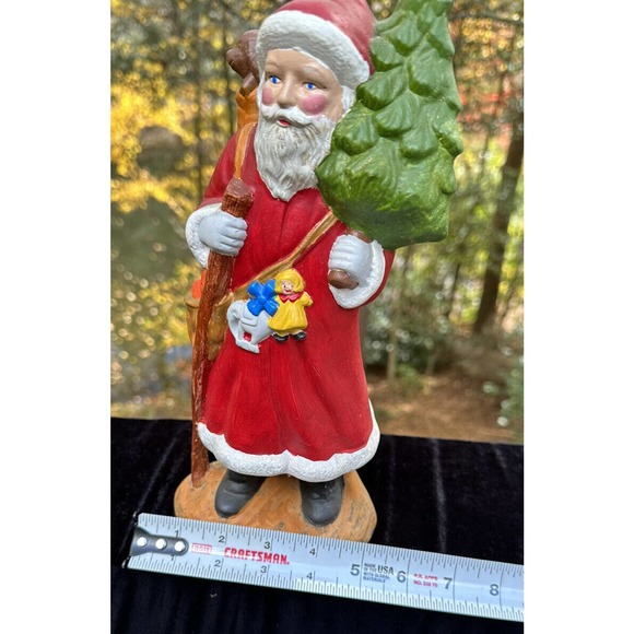 VTG Hand Painted Ceramic 11” Santa Claus/St Nicholas Provincial Mold USA -CH7 - Picture 8 of 11